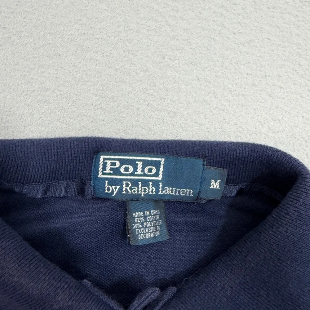 Vintage Polo Ralph Lauren Polo Medium Blue US Open 2009 Big Pony Short Sleeve